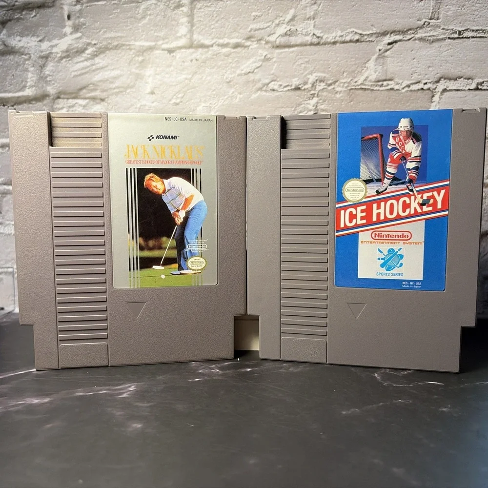 Nintendo NES Pinball W/Manual, Kings Of The Beach/Ice Hockey/Jack Nicklaus T&W